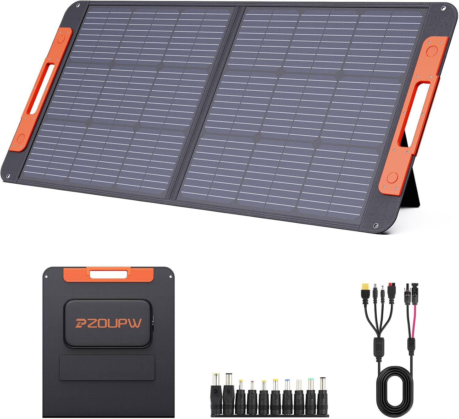 100 Watt Portable Solar Panel for Power Station,100W 20V Foldable Solar Charger with MC-4 Cable USB Output