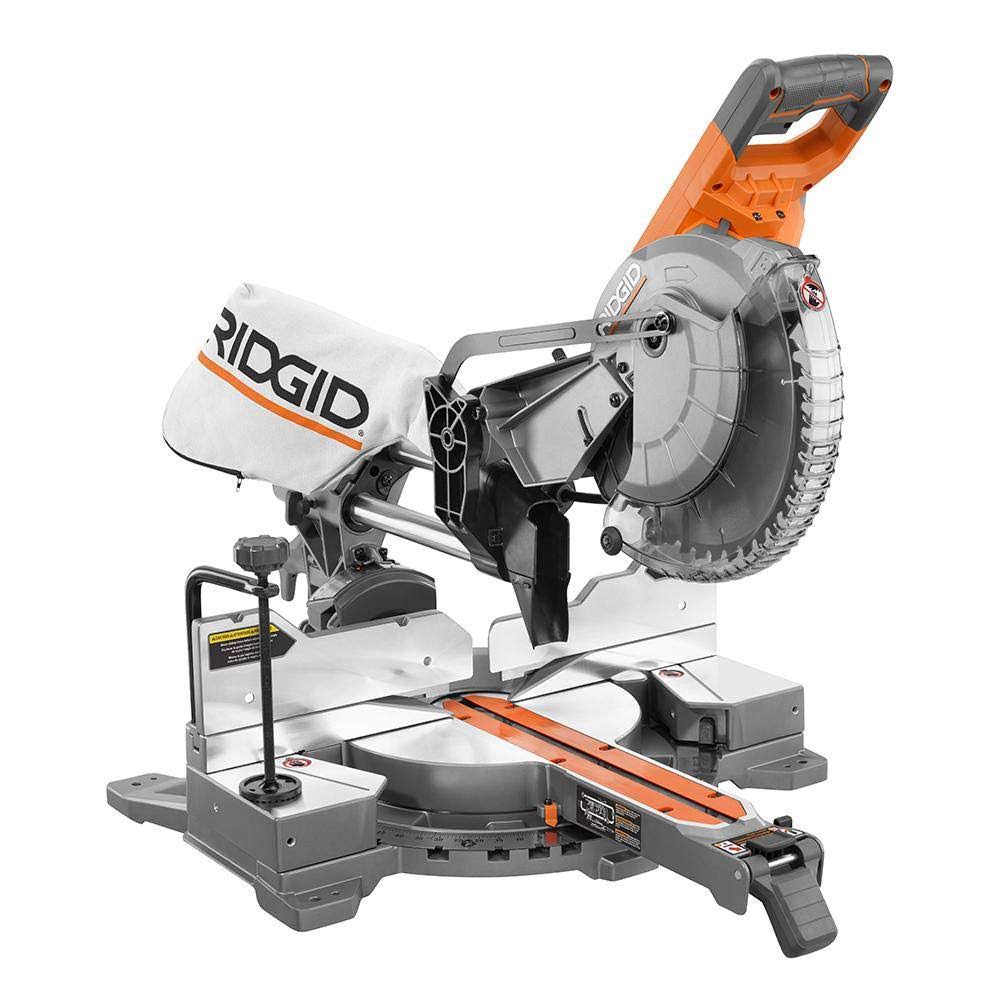 Ridgid 15 Amp 10 in. Corded Dual Bevel Sliding Miter Saw with 70 Miter Capacity R4210