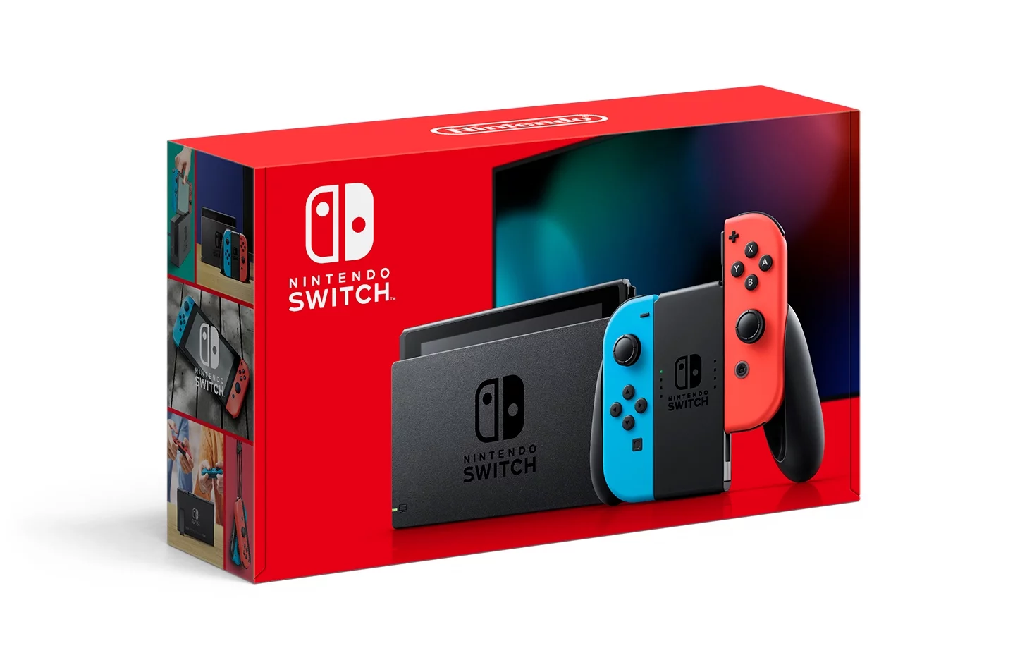 Restored Nintendo Switch Console with Neon Blue & Red Joy-Con (Refurbished)