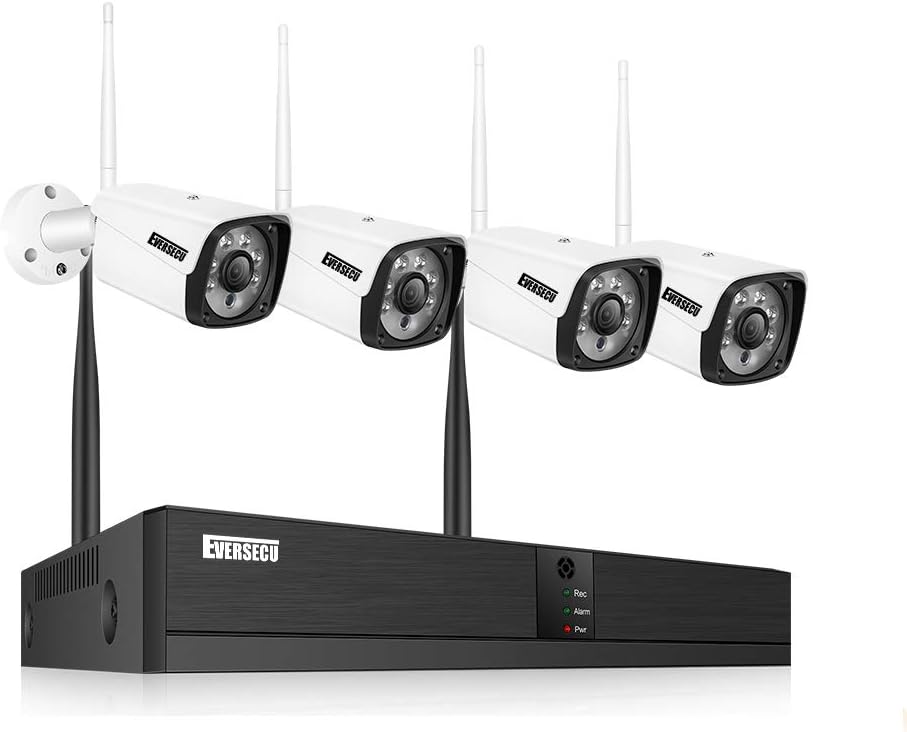 [8CH Expandable] 2K 3MP Home Security Cameras System with 12 Inch Monitor & NVR Combo Surveillance Kits with 1TB HDD