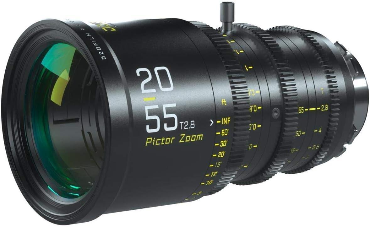 DZOFILM Pictor 20-55mm T2.8 Super35 Parfocal Zoom Cine Lens, PL Mount and EF Mount, Black
