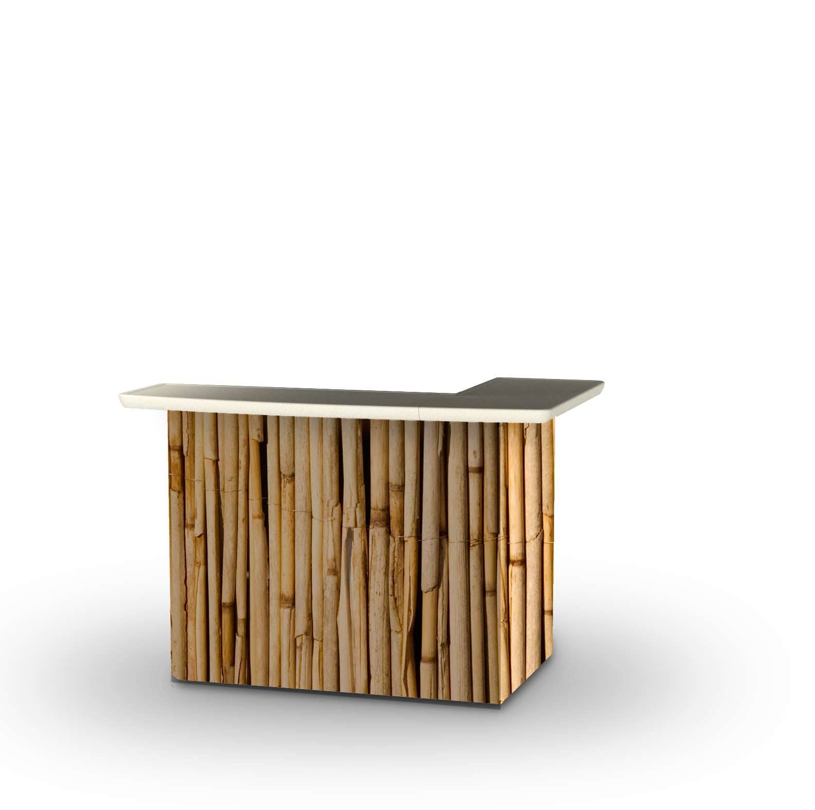 Best of Times 2000w2303 Hawaiian Bamboo Portable Bar Brown