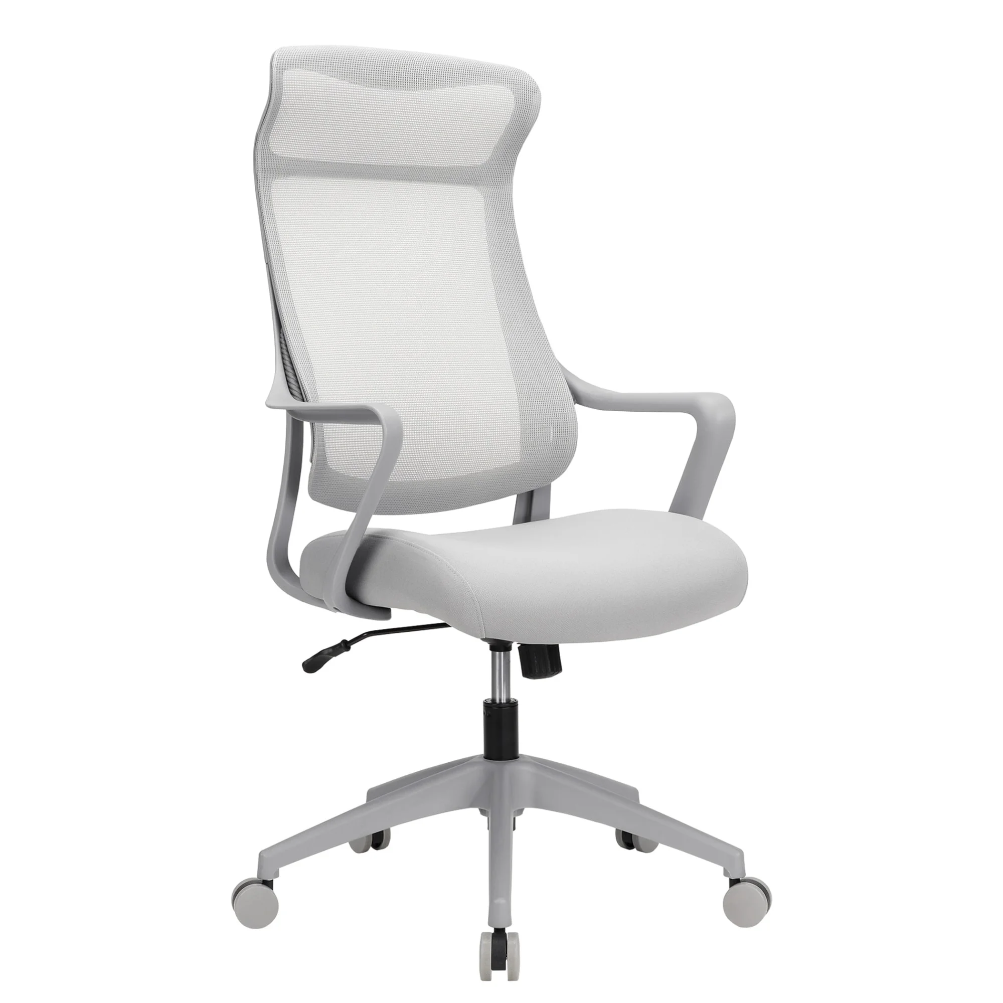Realspace® Lenzer Mesh High-Back Task Chair, Gray, BIFMA Compliant