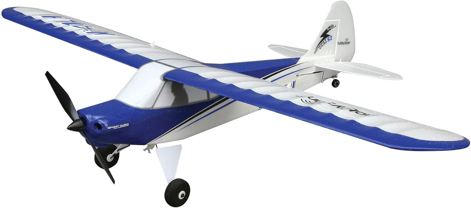 HobbyZone Sport Cub S RC Airplane RTF with SAFE Technology (Includes 6-CH 2.4GHz Transmitter | 150mAh 3.7V LiPo Battery | USB Charger), HBZ4400,Blue