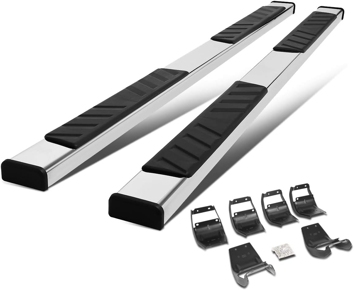 5 Inches Side Step Nerf Bar Running Boards Compatible with Ford F-150 F-250 F-350 Super Crew Cab 15-22, Stainless Steel, Polished Chrome