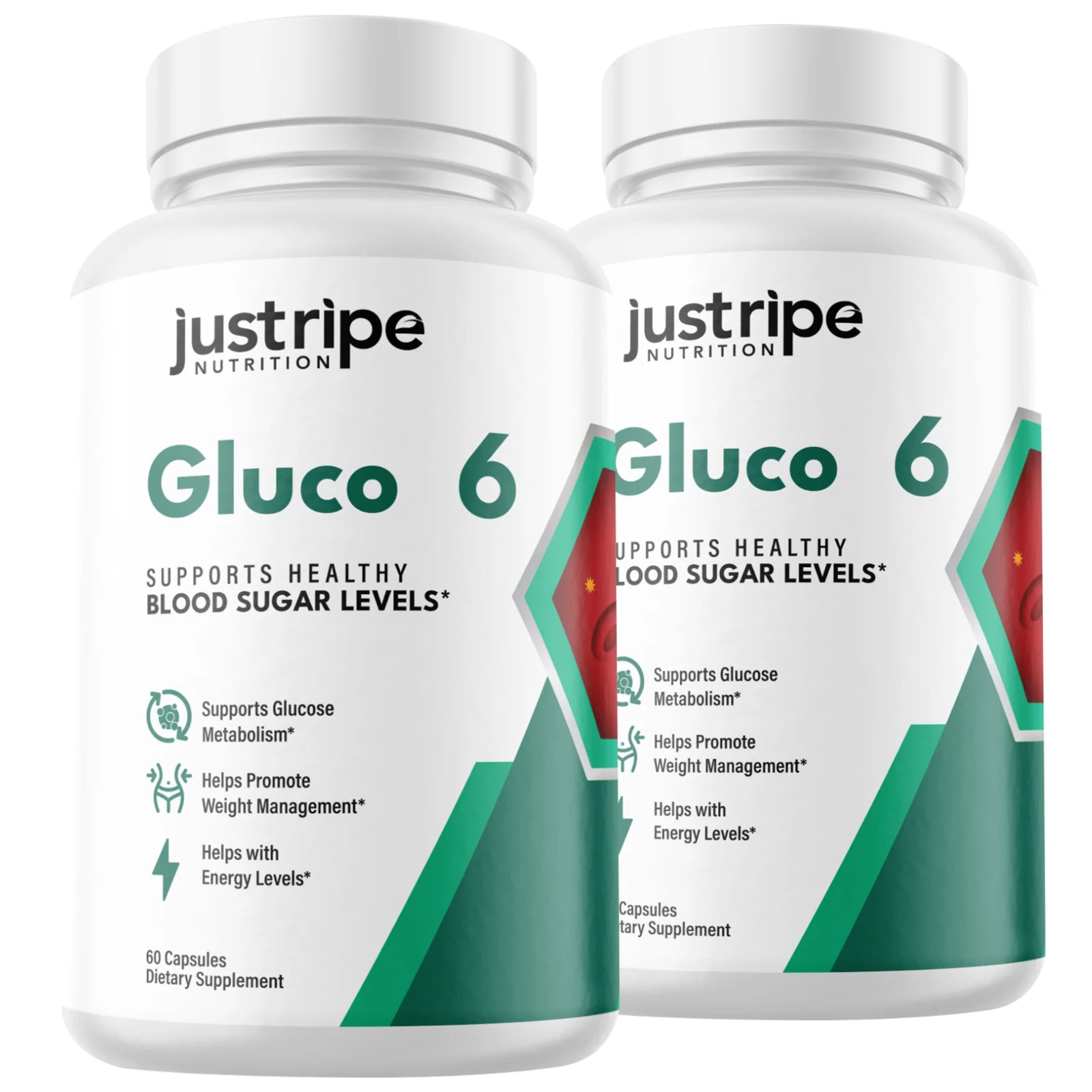 2 Pack Gluco6 Supplement Advanced Formula Supports Healthy Blood Levels -60 Caps - Kansas Nuitrition - HNZSDS