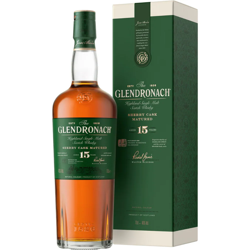 Glendronach 15 Year Sherry Cask Highland Single Malt Scotch - Nestor Liquor