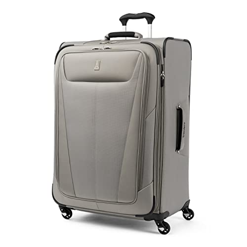 Travelpro Maxlite 5 Softside Expandable Carry on Luggage with 4 Spinner Wheels, Lightweight Suitcase, Men and Women, Slate Green