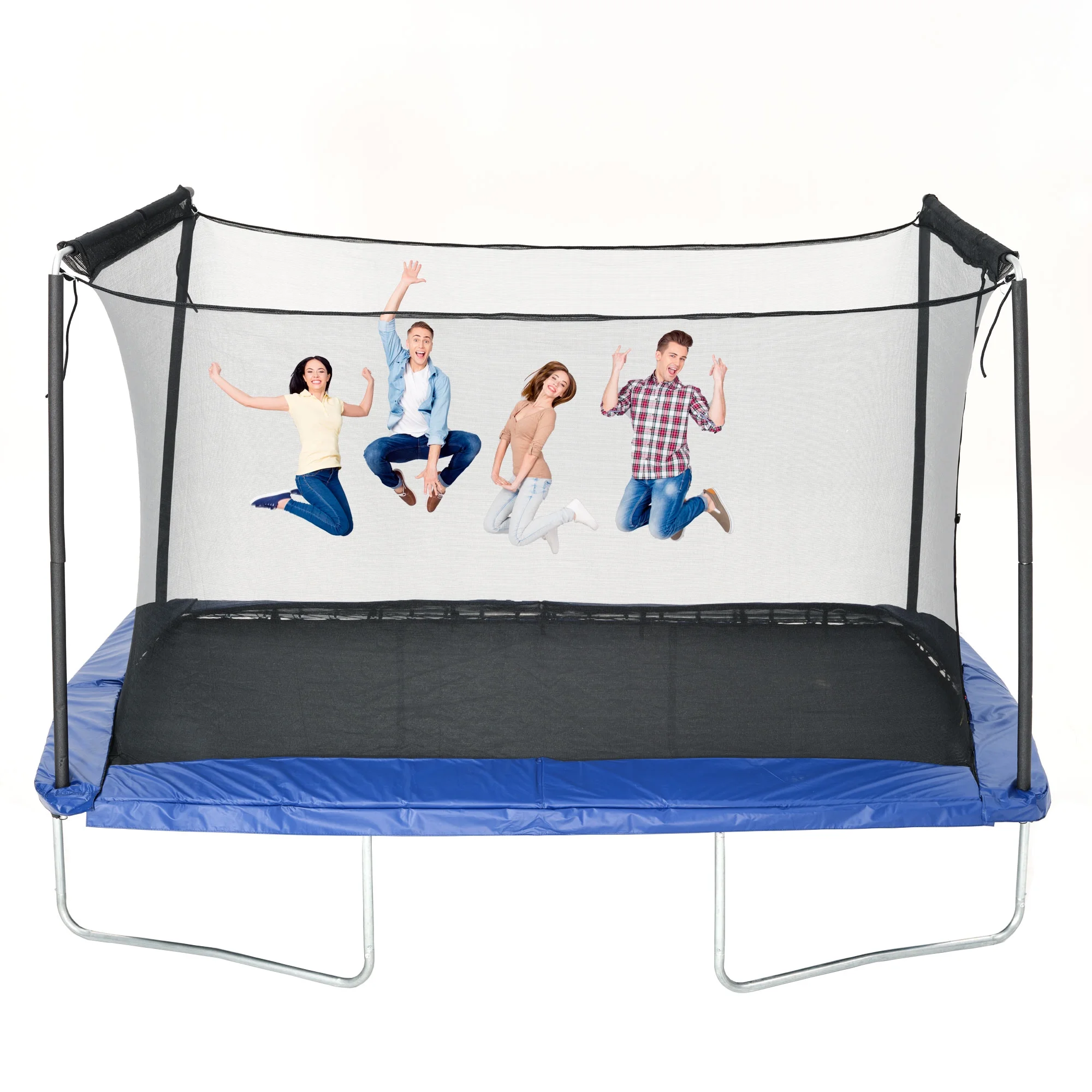 Hotjump Rectangle Trampoline 12ft x 8ft  Trampoline with Enclosure