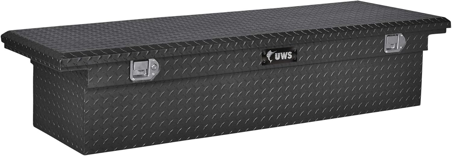 UWS EC10473 69-Inch Matte Black Heavy-Wall Aluminum Truck Tool Box with Low Profile, RigidCore Lid