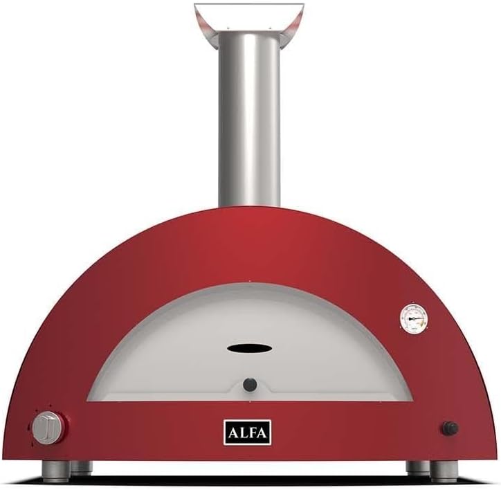 Alfa Moderno 3 Pizze Gas Pizza Oven - Antique Red - FXMD-3P-MROA-U - Smart Home Appliances