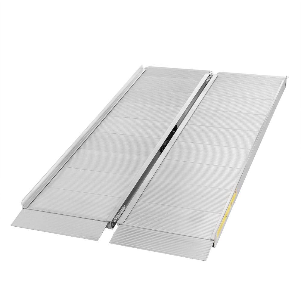 Silver Spring 5’ L Portable Single-Fold Aluminum Wheelchair and Scooter Ramp – 700 lb. Capacity