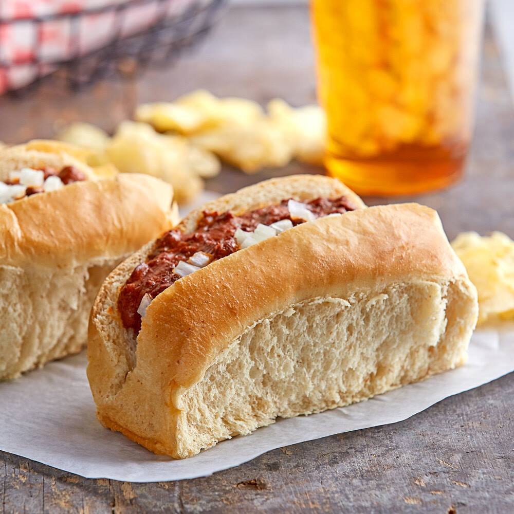 Lebus 6x22 Boston Country White Hot Dog Bun - 72/Case