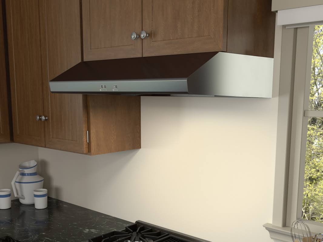 Zephyr Cyclone 30x22 Black Stainless Steel Under Cabinet Range Hood-AK6500CBS