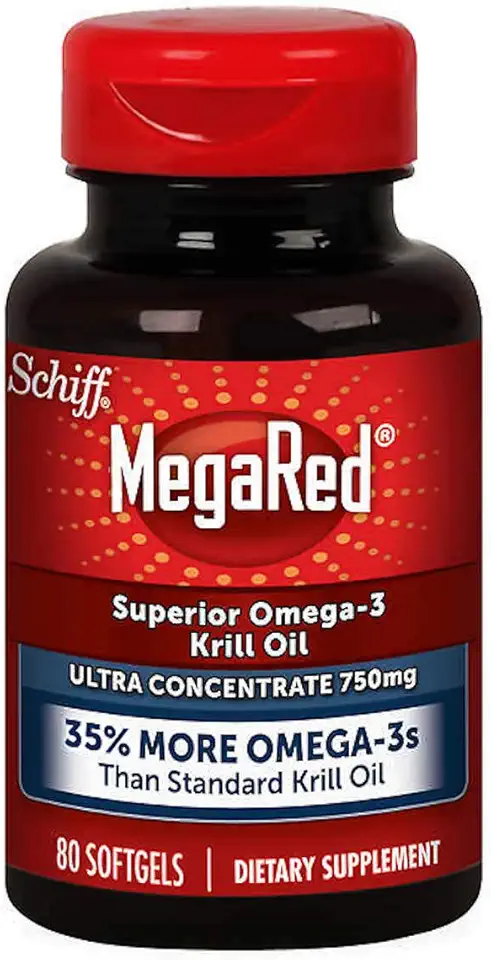 MegaRed Ultra Concentration 750mg Omega-3 Krill Oil with EPA/DHA & Astaxanthin-30% more Omega-3s per mg-Phospholipid Omega 3s for Easy