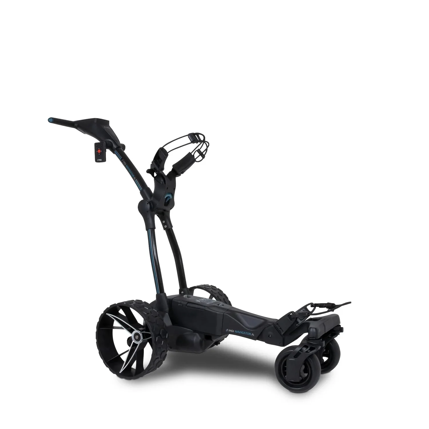 MGI Navigator Ai GPS+ Electric Golf Cart - 36 Hole Lithium Battery - Remote Control - Accessories Included (Drink, Umbrella,  GPS Phone Holder)