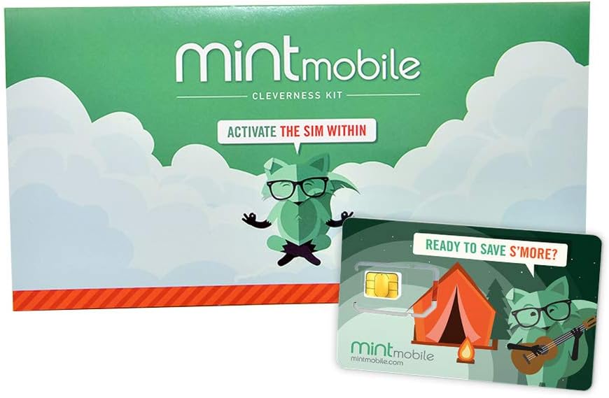 $25/Month Mint Mobile Wireless Plan | 12GB of 5G • 4G LTE Data + Unlimited Talk & Text for 3 Months (3-in-1 GSM SIM Card)