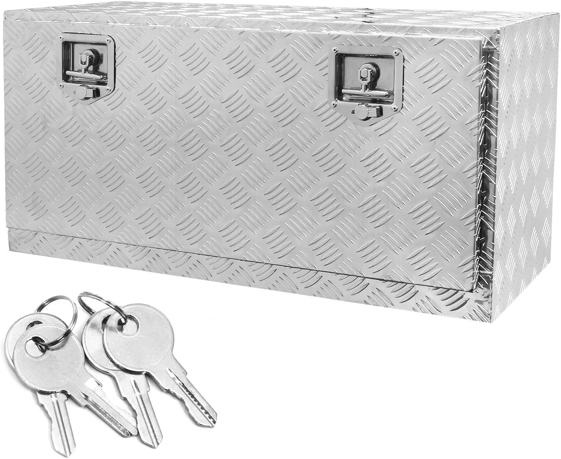 STKUSA Stark 36-Inch Aluminum Truck Underbody Flatbox Pickup Tool Box RV ATV Trailer Storage Lock with Keys