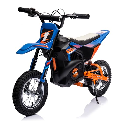 24V Kids Electric Dirt Bike 250W Motor Off-Road Motorcycle, 13.6MPH Fast Speed Powerful Motorcycle for Kids