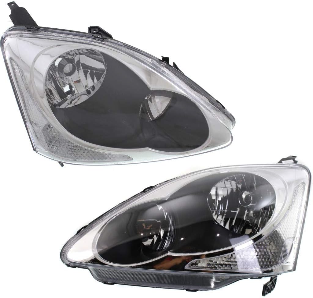 For Honda Civic Headlight Assembly Unit 2004 2005 Pair Driver and Passenger Side | Hatchback | HO2502122+HO2503122