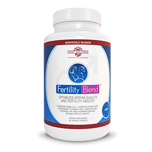 Fertility Blend Daily Wellness for Men - Male Fertility Supplement, Vitamin Blend Pills - Male Count Booster Supplements, Increase Conception