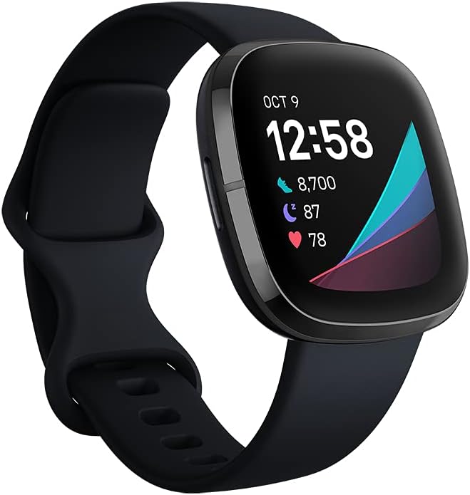 Fitbit Sense Advanced Smartwatch with Tools for Heart Health, Stress Management & Skin Temperature Trends, Carbon/Graphite