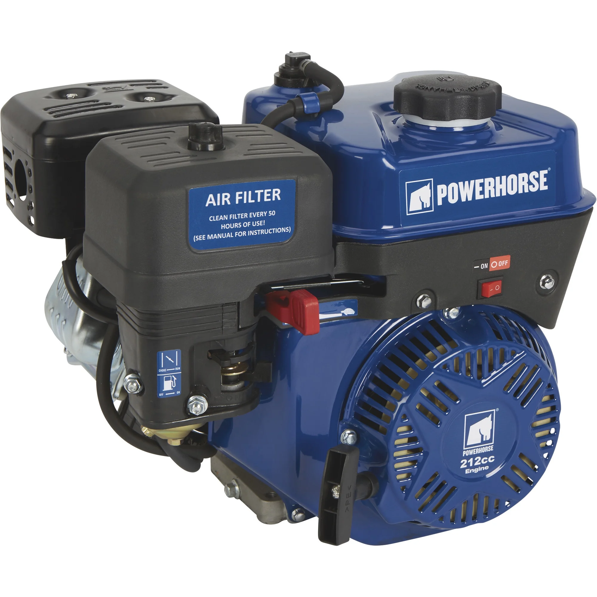 Powerhorse OHV Horizontal Engine - 212cc, 6 HP, 3/4in. x 2 7/16in. Shaft - Radiant Selections