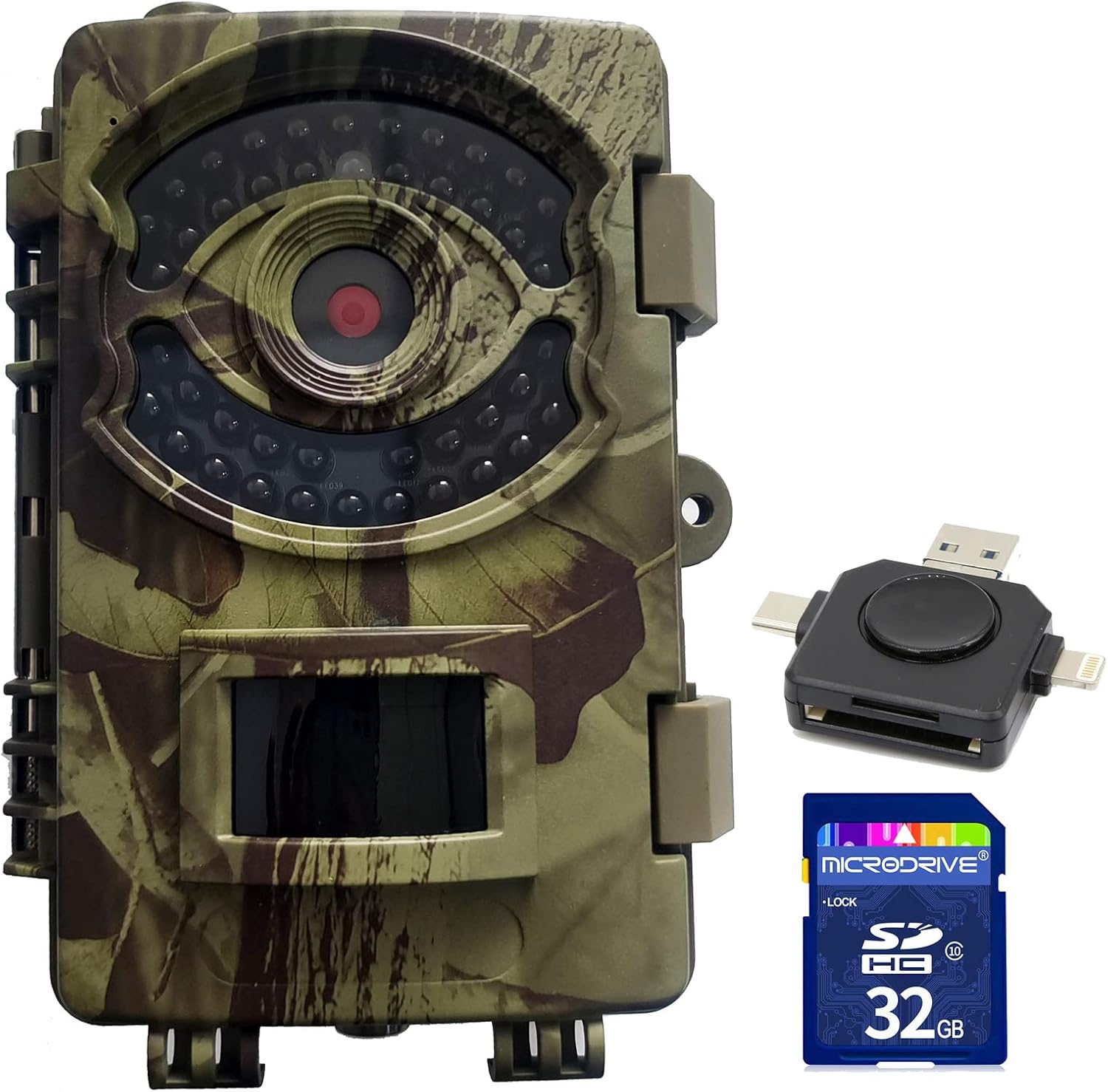 1080P Trail Camera with Night Vision Motion Activated Waterproof, No Glow Game Trailcam 0.2s Trigger Speed