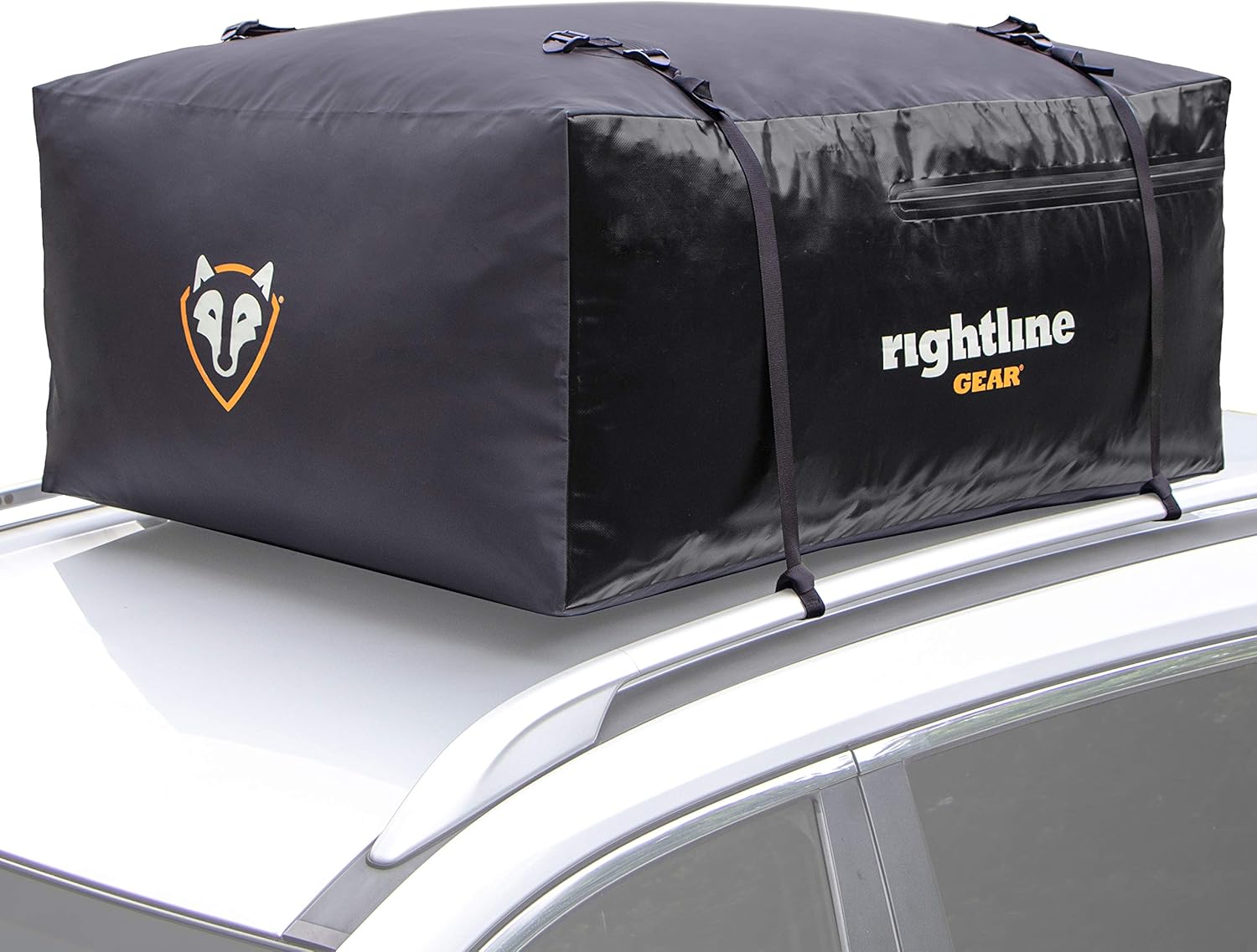 Rightline Gear Sport 3 Car Top Carrier, 18 cu ft, 100% Waterproof Zipper, Attaches With or Without Roof Rack