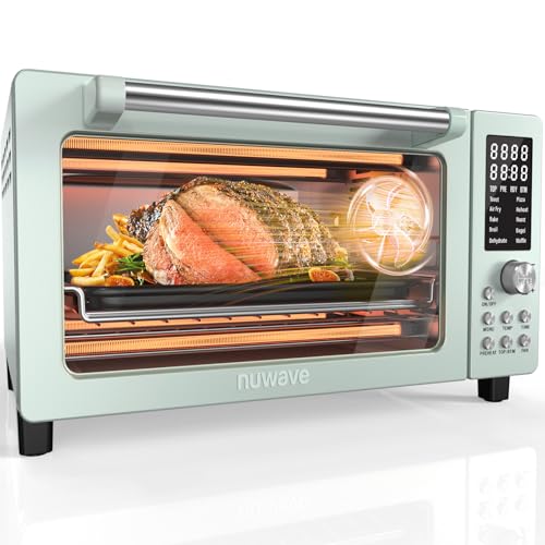 Nuwave Bravo Pro Smart 21QT Toaster Oven Air Fryer Combo, Convection Oven Countertop, 10 functions all in 1, with even & quick crisp technology