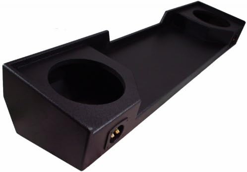 Compatible with Chevy Silverado 88-98 Extended Cab Truck Dual 12 Kicker C12 Subwoofer Rhino Coated Sub Box Enclosure 600 Watts Peak