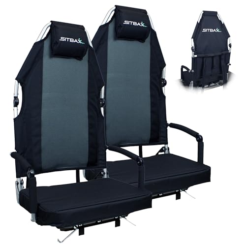 Padded Bleacher Seat – The Ultimate Reclining Stadium Chair with Full Back & Neck Support and 360° Swivel – Lightweight, Foldable