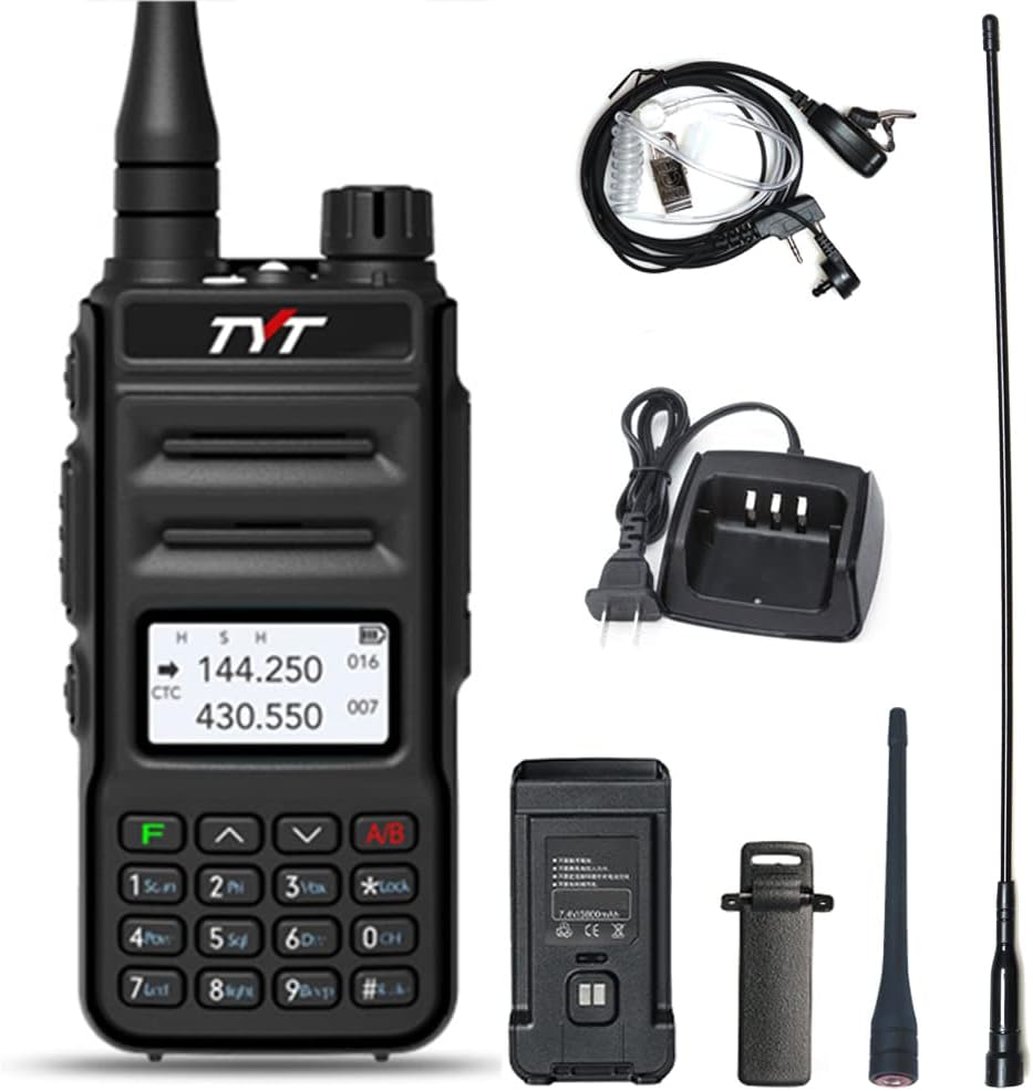 TYT TH-UV88 Ham Radio Handheld Two Way Radio Analog Amateur Dual Band VHF UHF Walkie Talkies for Adults Long Range, Rechargeable, 200 Channels