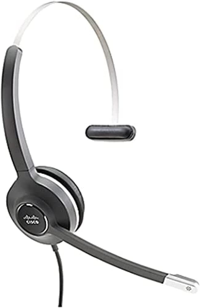 Cisco Headset 531, Wired Single On-Ear Quick Disconnect with USB-A Adapter, Charcoal, 2-Year Limited Liability Warranty (CP-HS-W-531-USBA=)