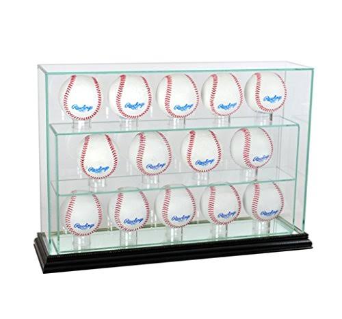 Perfect Cases 14UPBSB-B 14 Baseball Upright Display Case Black