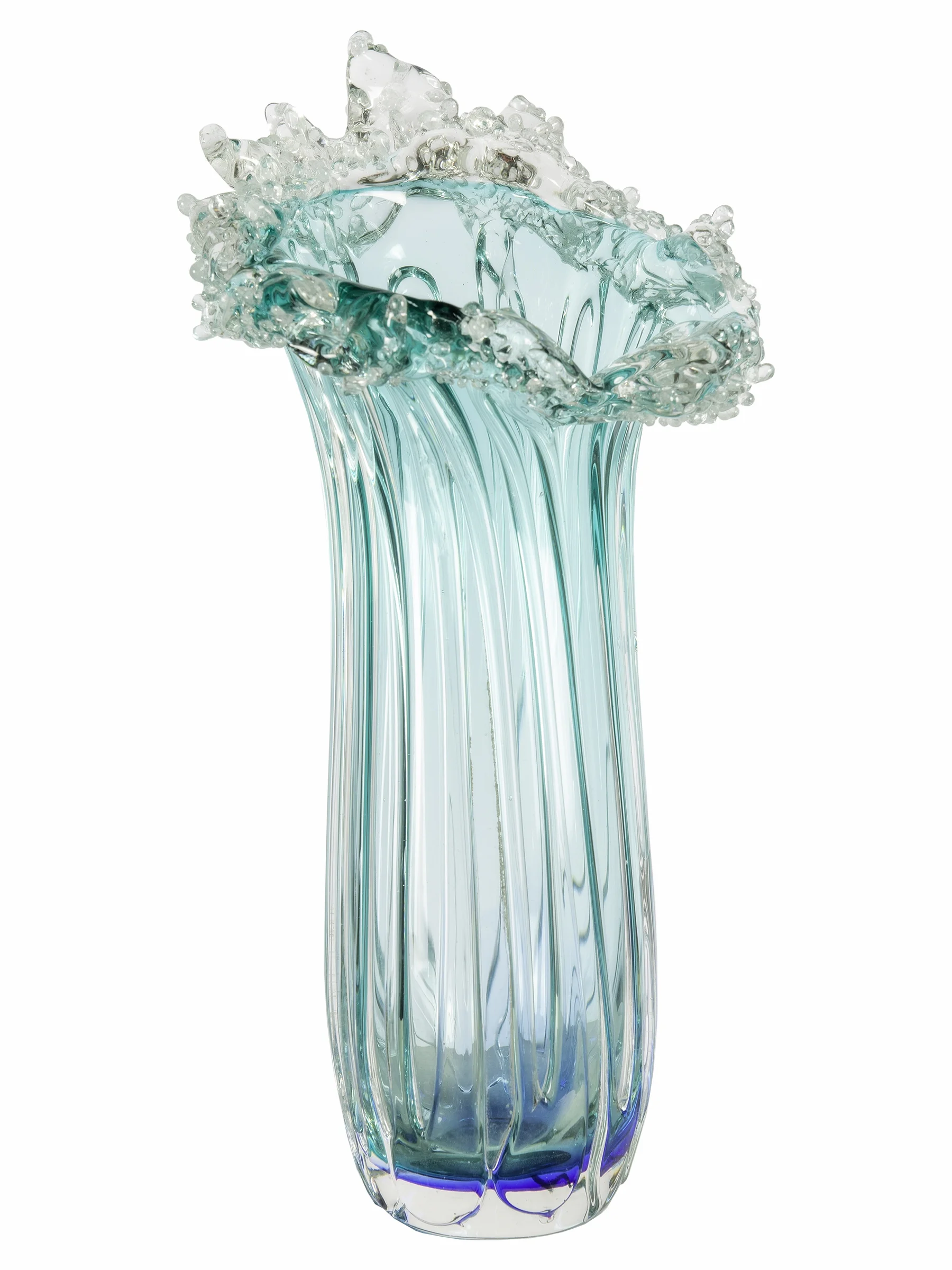 Dale Tiffany 18" Tall Aliso Creek Hand Blown Murano-Style Art Glass Vase