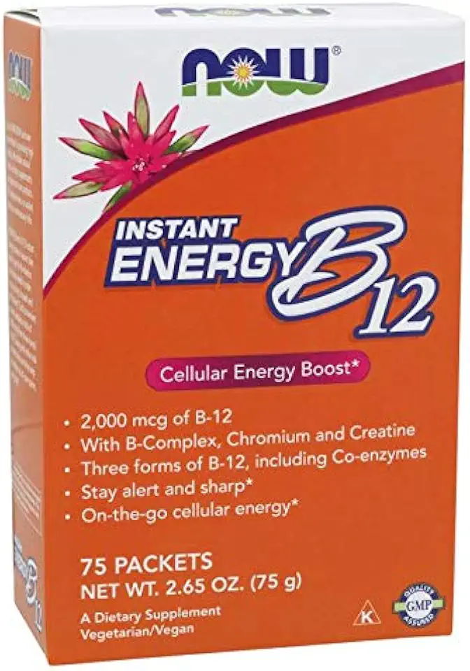 Now Foods Instant Energy B-12, 75 Packets (Pack of 2) - Kansas Nuitrition - HNZSDS