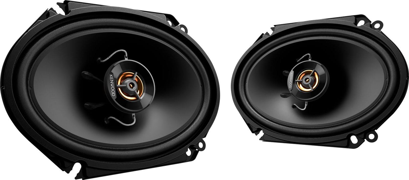 Kenwood KFC-C6866R Road Series 6 x 8 2-Way Car Speakers with Cloth Cones (Pair) - Black
