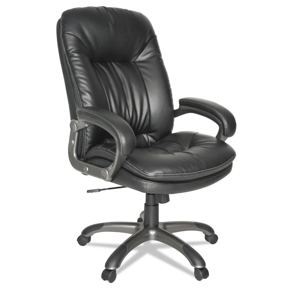 OIF OIFGM4119 18.50 in. - 21.65 in. Seat Height Executive Swivel/Tilt Bonded Leather High-Back Chair Supports Up to 250 lbs. - Black