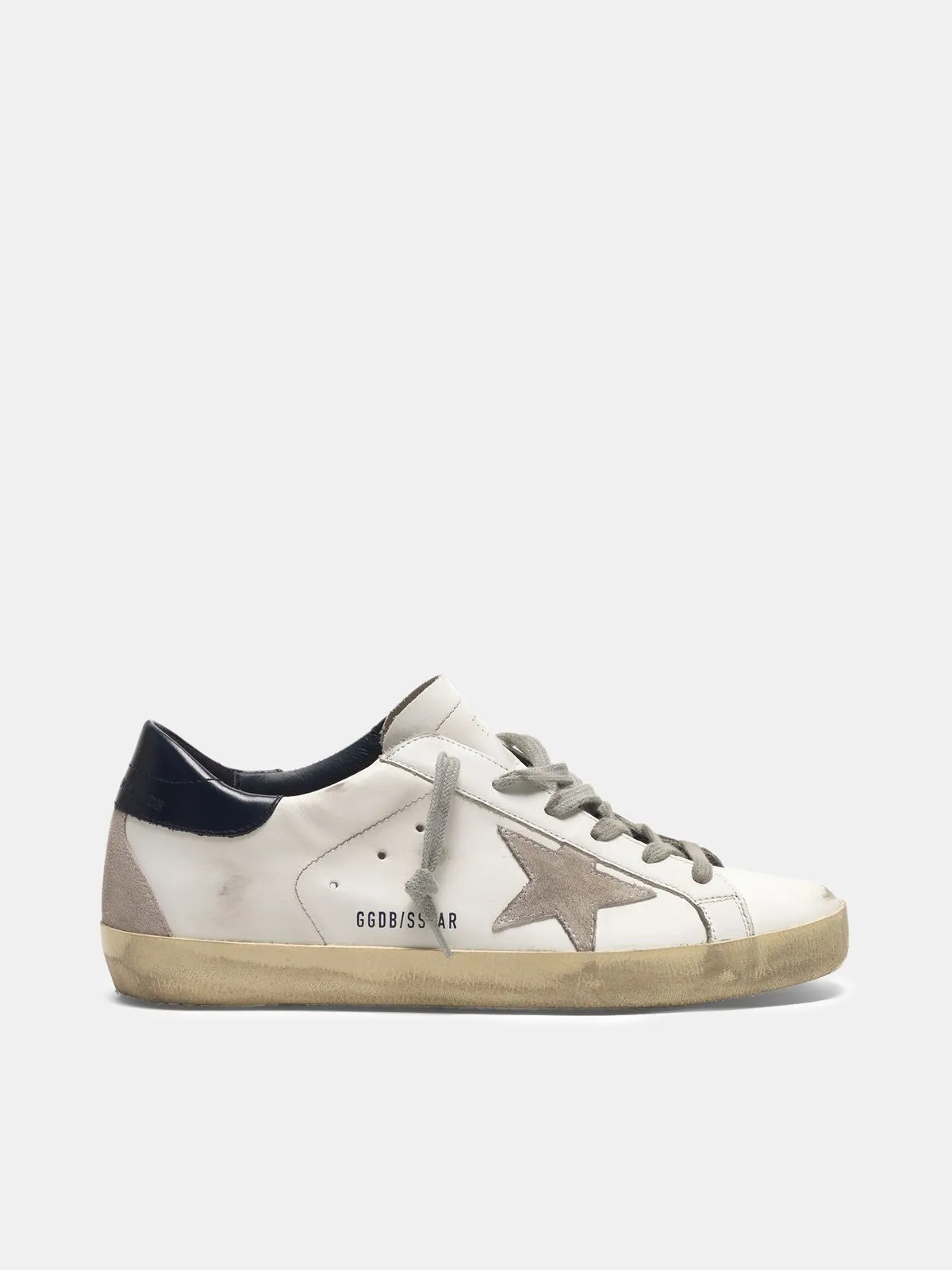Star Super-Star sneakers in suede with blue heel tab