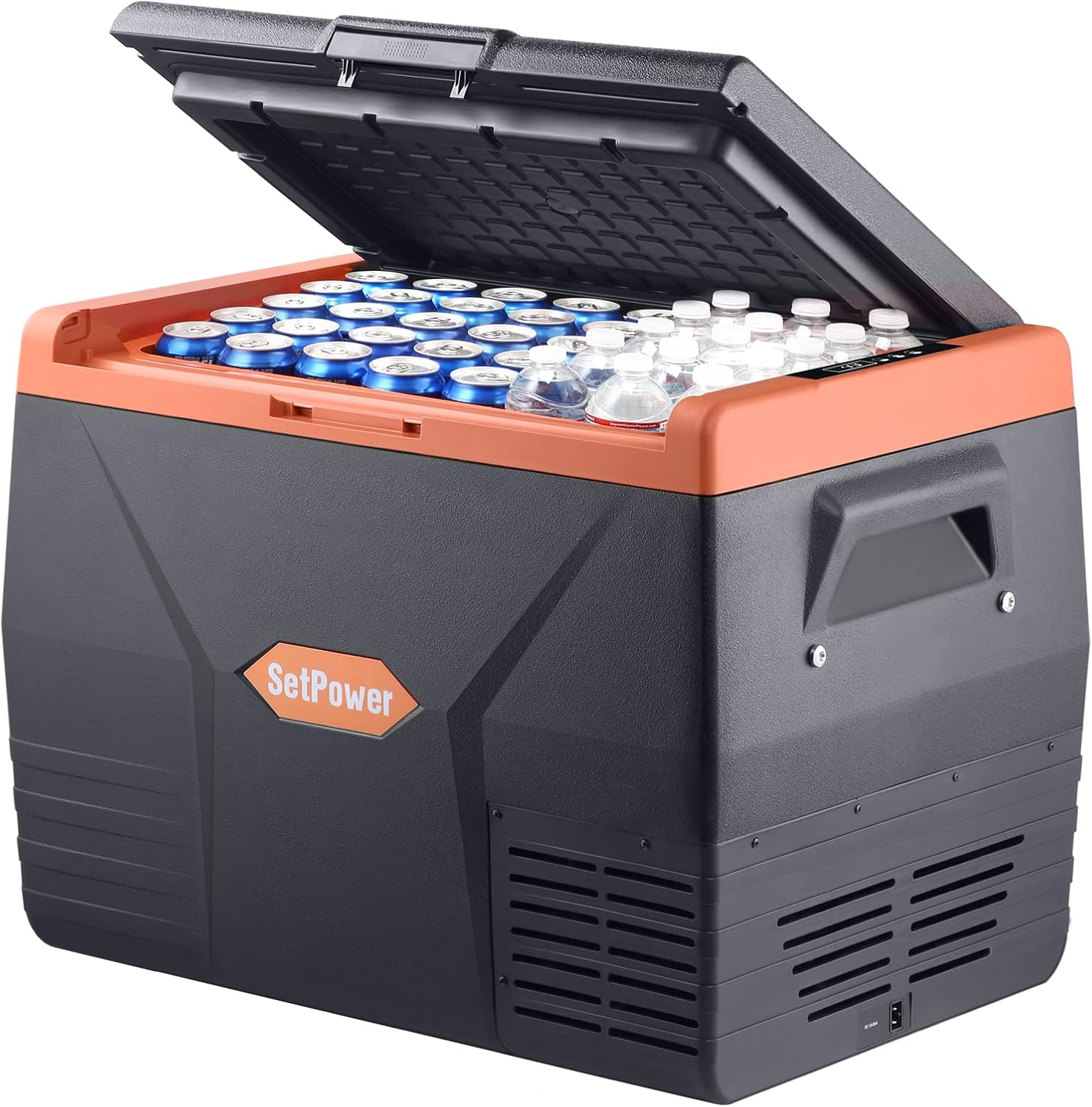 SetPower TC65 Portable Refrigerator, 12 volt Refrigerator, Portable Freezer Fridge, Electric Cooler, Power by DC & AC & Solar Panel & Power Station