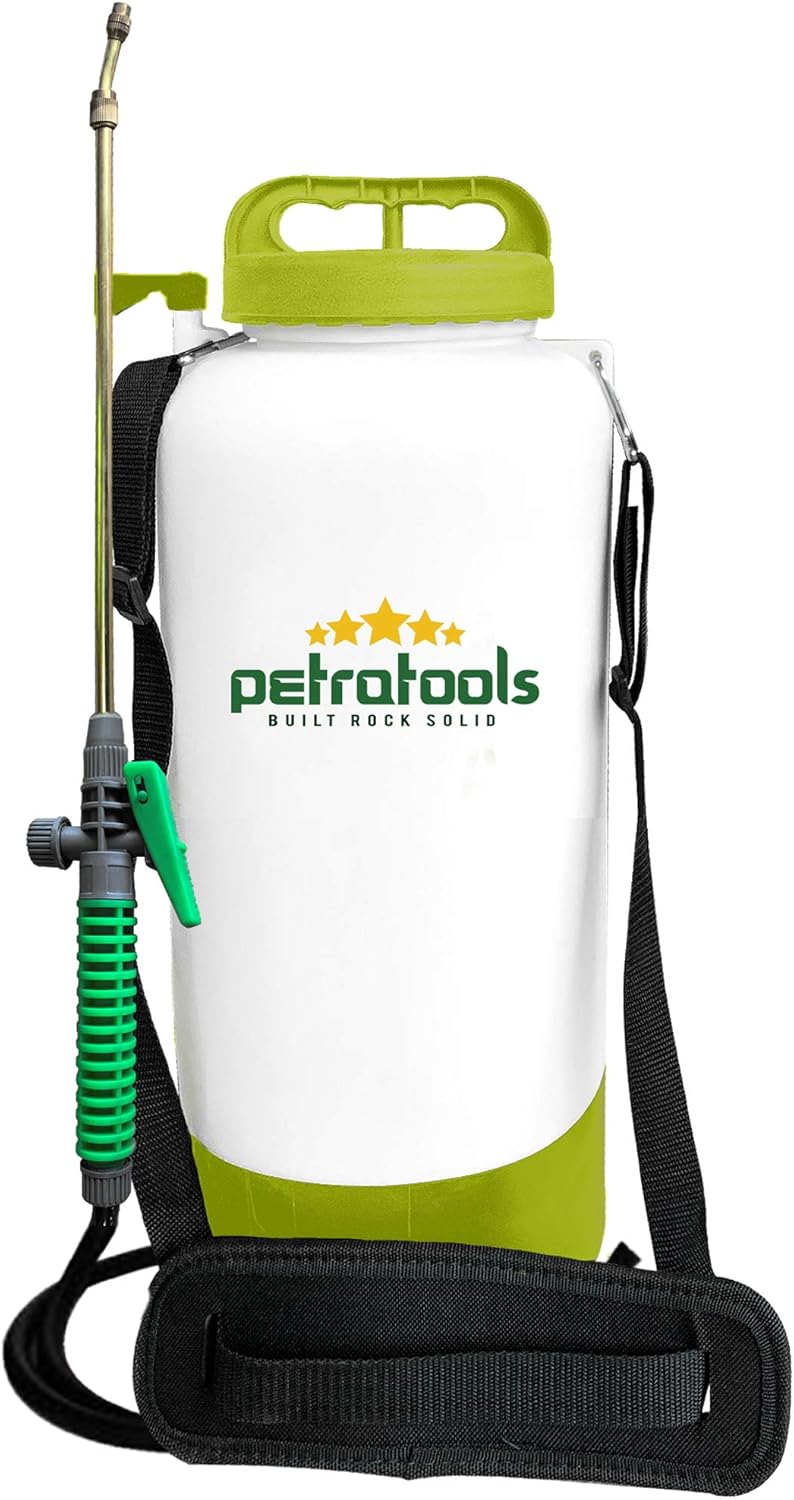 PetraTools 2 Gallon Battery Sprayer - Ultra Convenient Battery Powered Sprayer, Garden Sprayer & Weed Sprayer with Easy-to-Carry Strap