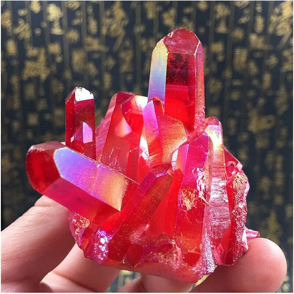 Natural Red Cluster Crystal Gem Stone Minerals Specimen Reiki Household - Kansas Nuitrition - HNZSDS
