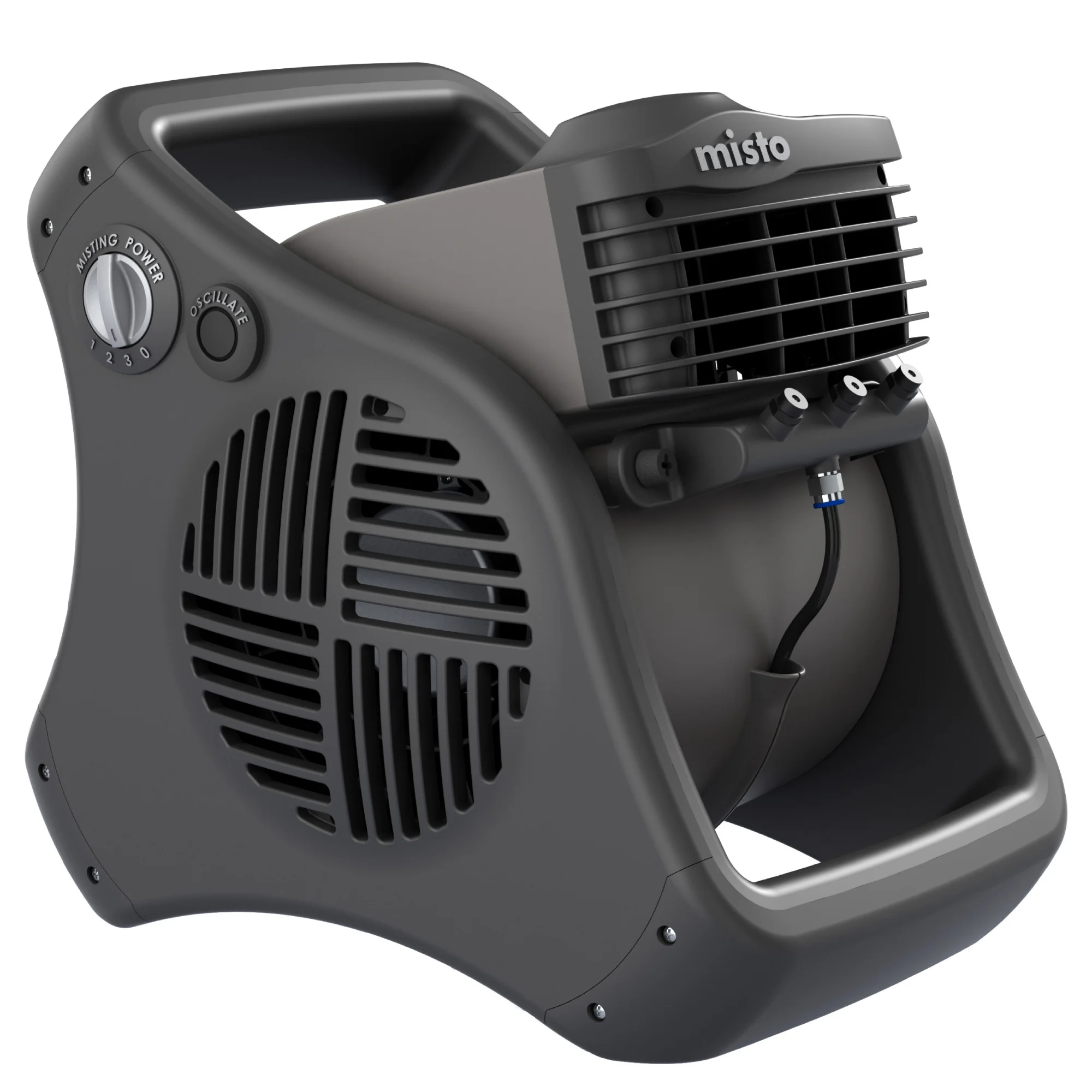 Lasko 15" Pivoting Misto Outdoor Misting Fan with GFCI Cord and 3 Speeds, Black, 7050, New