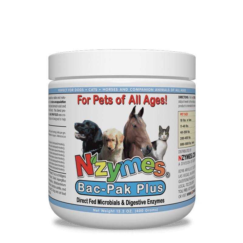 Nzymes Bac-Pak Plus 400gm for Pets - Pet Supplies online store