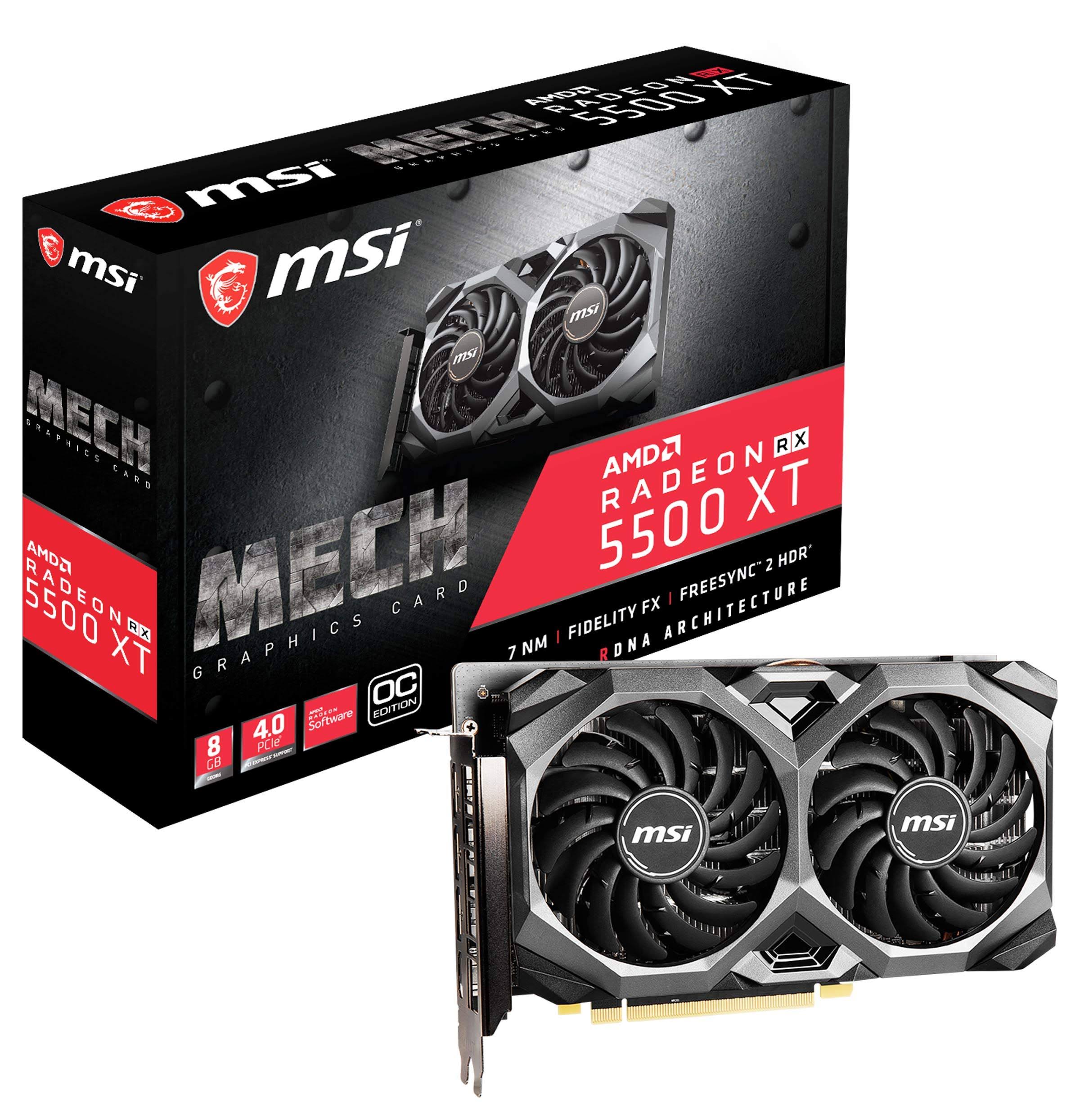 MSI Radeon RX 5500 XT Mech 8g OC Graphic Card