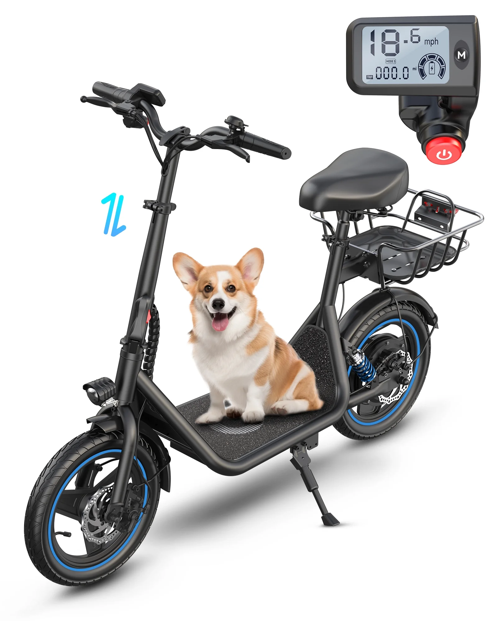 Kistp 600W Electric Scooter with Seat for Adult