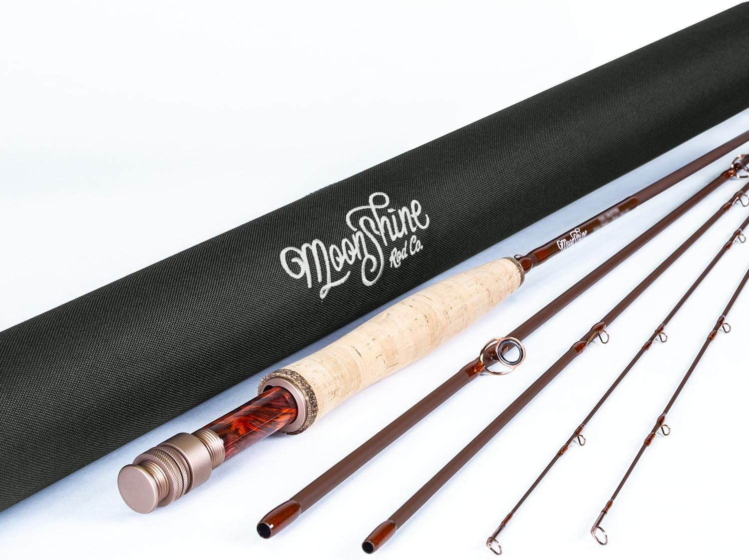 Moonshine Rod Co. The Drifter Series Fly Fishing Rod with Carrying Case and Extra Rod Tip Section