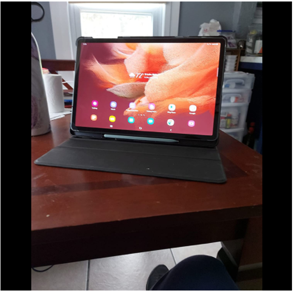 Galaxy Tab S7 FE 2021 Android Tablet 12.5" Screen WiFi 256GB S Pen Long Life Battery Powerful Performance, Mystic Black