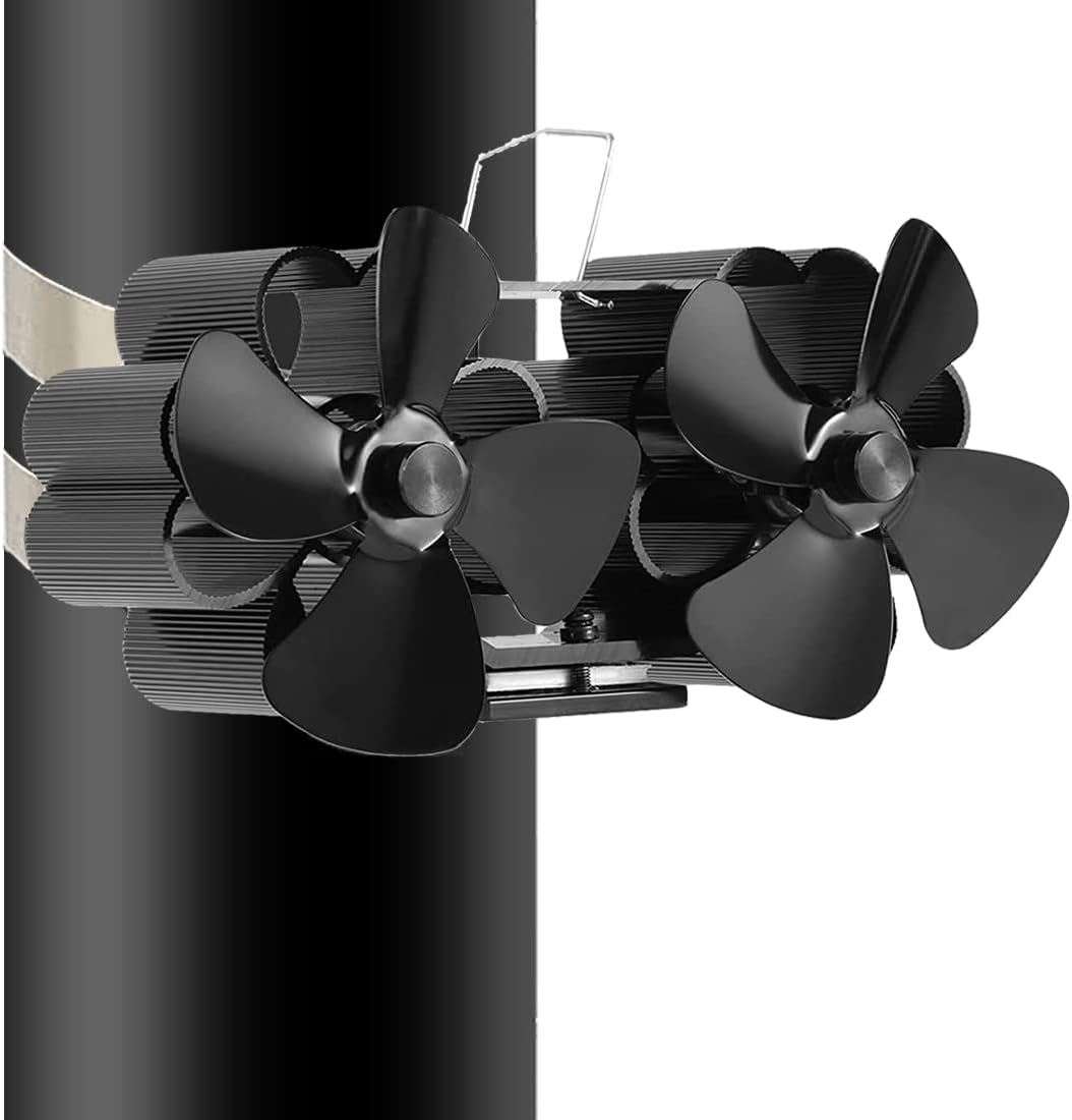 TEENGSE Heat Powered 8 Blade Wood Stove Fan